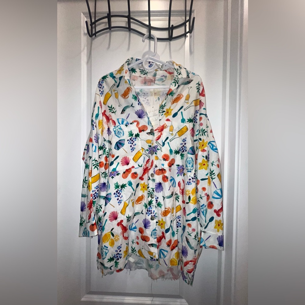 NWT Show me your MuMu Johns Button Down Shirt - Picture 2 of 3
